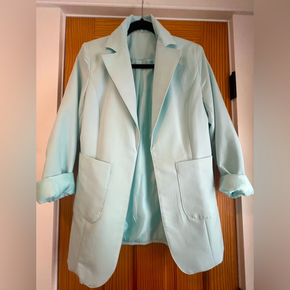 Mint Blazer with Pockets